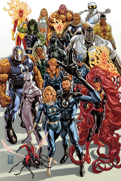 Fantastic Four Marvel, Fantastic Four Comics, Castlevania Anime, Mark Brooks, The Fantastic Four, Fantastic 4, Marvel Artwork, Bd Comics, Superhero Wallpaper