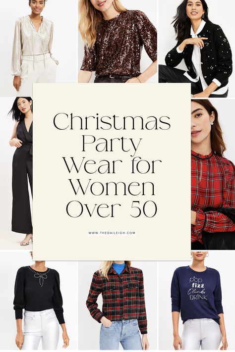 Christmas Party Dress For Over 50, What To Wear For A Christmas Party, Trending Holiday Outfits, Christmas Tops For Women Classy, Christmas Outfit For Women Over 50, Christmas Luncheon Outfits, Daytime Christmas Party Outfit, Cute Christmas Outfits For Women Party, Christmas Outfits For Women Parties