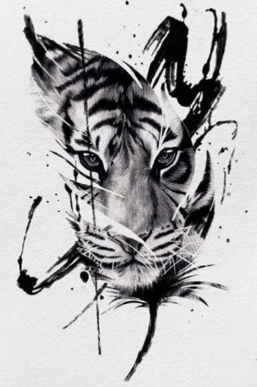 Tattoo Ideas Tiger, Kurt Tattoo, Tiger Tattoo Ideas, Tato Mandala, Tattoos Sketches, Tiger Face Tattoo, Tiger Tattoo Sleeve, Tiger Sketch, Tiger Tattoos