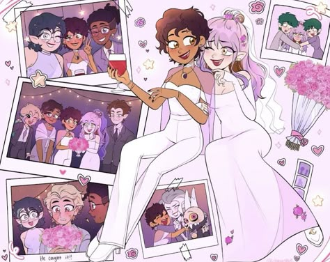 Lumity Wedding, The Owl House Lumity, Luz And Amity, Owl House Fanart, Owl House Lumity, Dark Vador, Owl House Amphibia, Luz X Amity, Owl Family