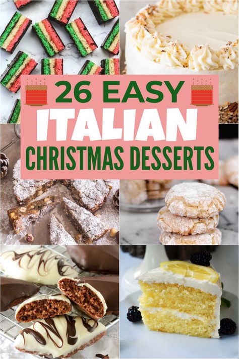 Italy Christmas Food, Christmas Italian Desserts, International Christmas Desserts, Italian Holiday Desserts, Easy Italian Christmas Cookies, European Christmas Desserts, Holiday Desserts Christmas Pies, Traditional Italian Christmas Cookies Recipes, Italian Desserts Christmas