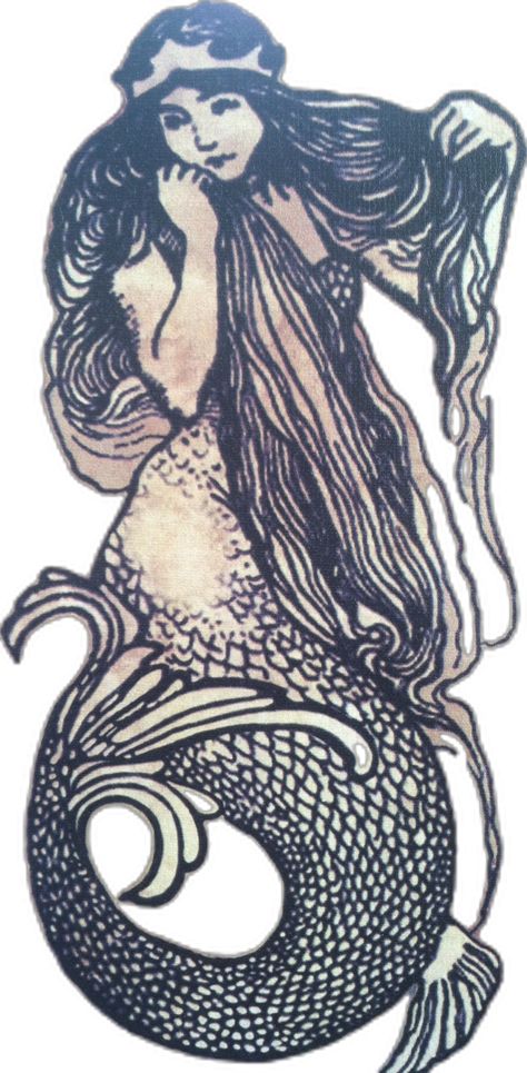 Vintage Mermaid Tattoo, Siren Tattoo, Traditional Tattoo Inspiration, Mermaid Pictures, Mermaid Tattoo, Mermaid Pattern, Mermaids And Mermen, Vintage Mermaid, Vintage Drawing