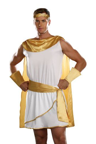 God Costume, Greek Toga, Greek God Costume, Toga Party, Greek Costume, Leaf Headpiece, California Costumes, Greek God, Halloween Fancy Dress