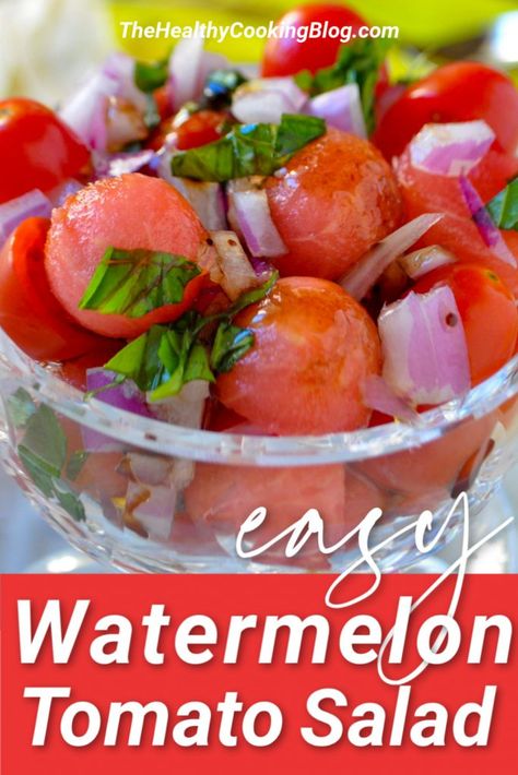 Watermelon Salad Recipes, Easy Summer Recipes, Healthy Cook Books, Tomato Salad Recipes, Summer Sides, Super Salads, Watermelon And Feta, Healthy Summer Recipes, Watermelon Salad