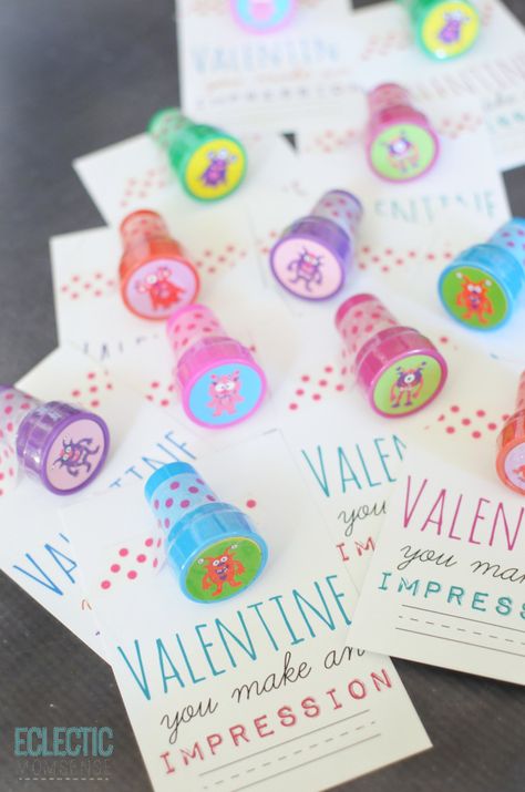 Eclectic Momsense | Make an Impression Stamp Valentine | http://eclecticmomsense.com Kids Giveaway, Birthday Giveaways, Kindergarten Gifts, Valentine Gifts For Kids, Kids Favors, Preschool Gifts, Classroom Gifts, Prom Proposal, Relationship Texts