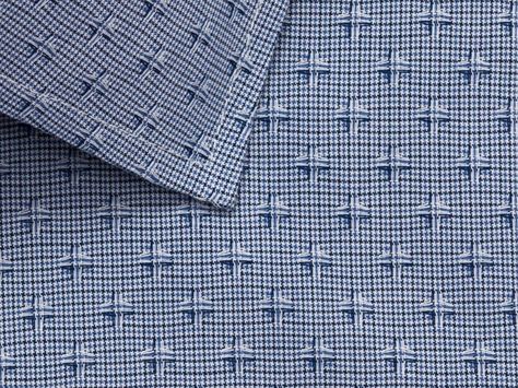 Blue Micro Check Dobby Cross Shirt 2 Cross Shirt, Dobby Fabric, Cross Shirts, Summer 2025, Giza, Custom Clothing, Men's Suits, Shirt Accessories, Modern Man