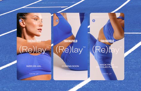 Track&Field_08 Sports Packaging, Fitness Advertising, Activewear Editorial, Active Wear Fashion, Activewear Logo, Sports Advertising, Graphic Identity, Clothing Brand Logos, Sports Website