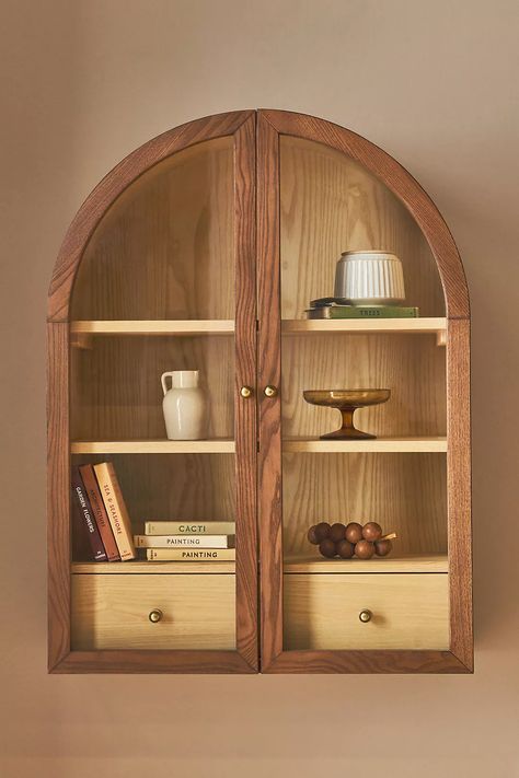 Wood Medicine Cabinets, Wood Wall Bathroom, Clutter Solutions, Wood Arch, Anthropologie Uk, Bathroom Wall Cabinets, Bath Cabinets, Wood Interiors, Wall Storage