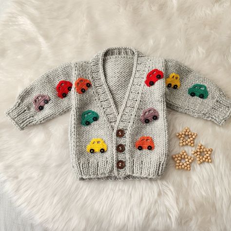 Colorful Car Embroidered Baby Cardigan, Gray Newborn Knit Sweater, Winter Crochet Jacket for Boy, Winter Toddler Clothes, Kids Top Knitted Toddler Sweaters, Baby Boy Sweater Design, Crochet Boy Clothes, Crochet Boys Sweater, Boy Cardigan Outfit, Baby Boy Crochet Sweater, Crochet Baby Boy Clothes, Boy Crochet Sweater, Baby Boy Knit Sweater