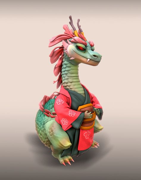 "Stylized Dragon" by Montana Stylized Dragon, Stylized Character, Dragon 3d, Asian Dragon, Enjoy It, Hello Everyone, 3d Art, Montana, Rush