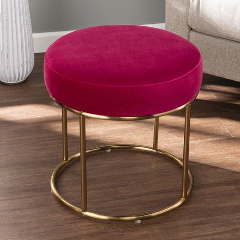 Stool Diy, Velvet Stool, Upholstered Footstool, Dressing Stool, Velvet Ottoman, Bedroom Closet Design, Bedroom Items, Chaise Lounge Chairs, Dressing Area