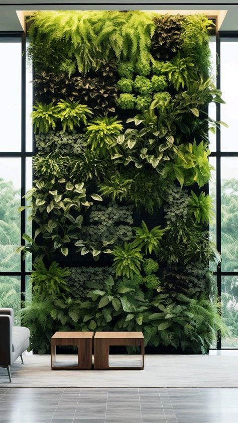 #BEAUTY, #RELATIONSHIPS #Fashion #Animals #Outfits #Winter Outfits #Animals Green Wall Garden, Green Plant Wall, Vertikal Garden, Decoration Plants, Moss Walls, Garden Wall Designs, Plant Installation, Green Interior Design, Vertical Garden Wall