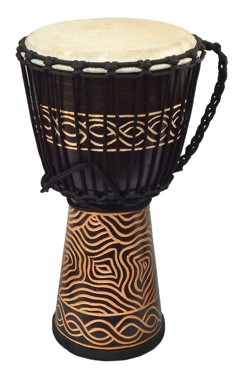 Djembe Standard linecarv 24 tall 12 head NK047 -- Details can be found by clicking on the image.(It is Amazon affiliate link) #DrumsIdeas Djembe Drum, Rain Sticks, Frame Drum, Drum Head, Cord Wrap, Singing Bowls, Mahogany Wood, Sound Quality, Percussion