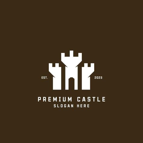 Silhouette Logo Design, Creative Symbol, Castle Vector, Cardboard Castle, Photography Backdrops Diy, Simple Monogram, Silhouette Logo, City Branding, Logo Design Illustration