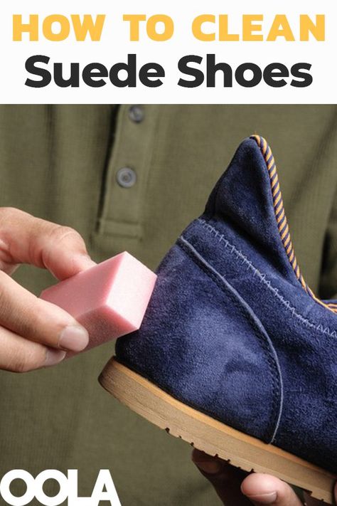 How To Clean Suede Shoes - Oola.com How To Clean Swayed Shoes Diy, Cleaning Suede Sneakers, How To Clean Suede Sneakers, How To Clean Suede Shoes, Suede Shoe Cleaner, Clean Suede Shoes, Clean Suede, Suede Cleaner, How To Clean Suede