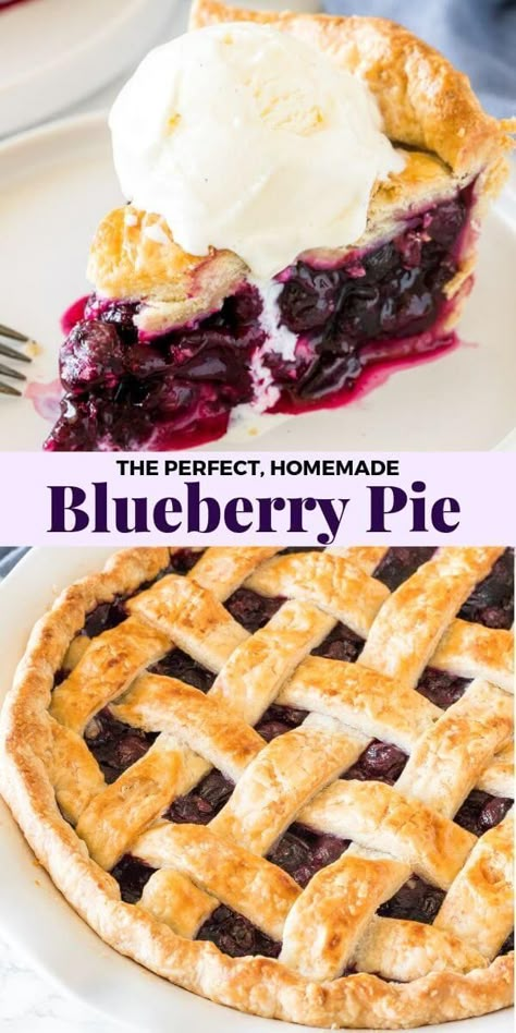 Blueberry Crumble Pie, Easy Blueberry Pie, Fresh Blueberry Pie, Blueberry Pie Recipe, Homemade Blueberry Pie, Lattice Crust, Summer Pie, Blueberry Pie Filling, Pie Crumble