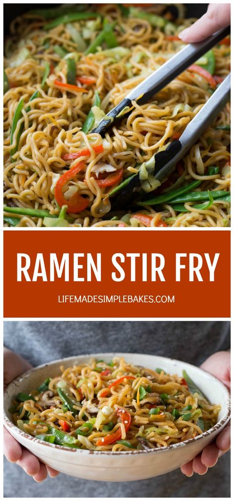 Noodle Soup Asian, Stir Fry With Vegetables, Vegetable Ramen, Asian Ramen, Soup Asian, Sunday Food, Veggie Pasta Salad, Easy Ramen, Ramen Stir Fry