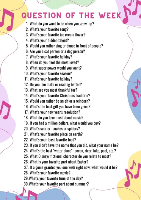 Check In Questions For Students, How Are You Questions, A Question Of 3's Game, Question Of The Week Ideas, Get To Know Your Students Questions, Get To Know U Questions, Funny How Well Do You Know Me Questions, Get To Know Me Questions For Kids, Silly Get To Know You Questions