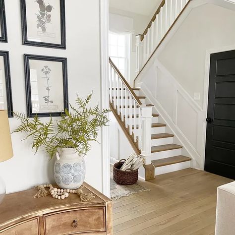 Bm Classic Gray Hallway Interior Sherwin Williams White Heron, Bm Classic Gray, Benjamin Moore Intense White, Benjamin Moore Classic Gray, Sherwin Williams White, Warm Paint Colors, White Heron, Monochromatic Color Scheme, Classic Gray