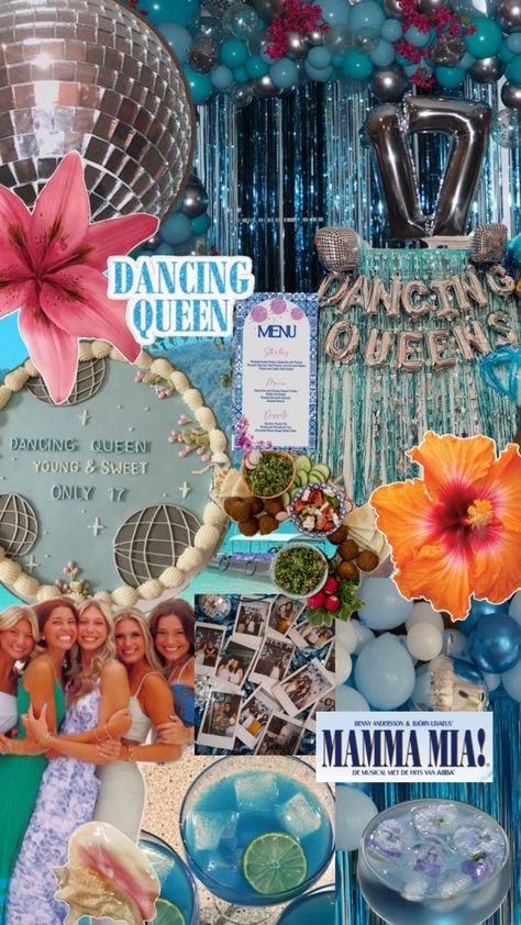 Mama Mia birthday party Mama Mia Theme, 17th Birthday Party Ideas, Queen Birthday Party, 17th Birthday Ideas, Cute Birthday Ideas, Sweet Sixteen Parties, Queen Birthday, 22nd Birthday, Theme Birthday Party