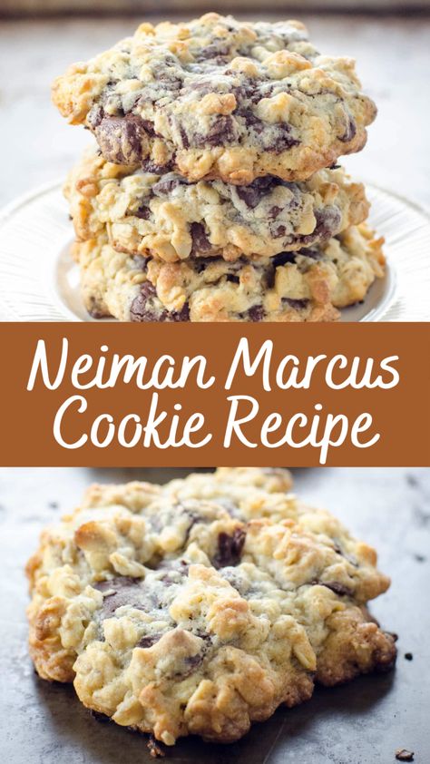 Neiman Marcus Cookie Recipe | Cheff Recipes Craves Rockstar Cookie Recipe, Norman Marcus Cookies, Rock Star Cookies Recipe, $250 Neiman Marcus Cookies, 10 Cup Cookies Recipe, Scripture Cookies Recipe Free Printable, Niemann Marcus Chocolate Chip Cookies, New Baking Ideas, Neiman Marcus Recipes