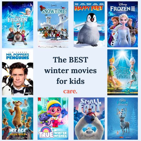 Snowy days call for hot cocoa and movie plays. ❄️ Stay warm this winter season by catching up on these cozy winter movies for kids. Head to the link in bio to learn where to watch. 🎬 Movie Lesson Plans, Movie Meals, Snow Movie, Ice Age Movies, March Of The Penguins, Kids Christmas Movies, Movies For Kids, Winter Movies, Funny Christmas Movies