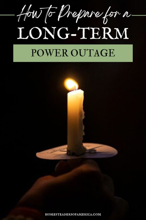 It’s the emergency situation no one wants to think about: A long-term power outage lasting two or more weeks. Learn how to get prepared! Power Outage Preparedness, Power Outage Kit, Emergency Prepardness, Emergency Food Supply, Emergency Survival Kit, Emergency Shelter, Things To Do At Home, Emergency Preparation, Survival Techniques