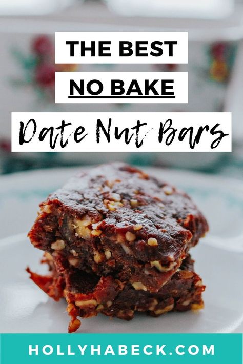 Dieting Desserts, Date Granola Bars, Date Nut Bars, Date Recipes Desserts, Healthy Snacks On The Go, Healthy Snack Bars, Nut Bars, Snacks On The Go, Date Bars