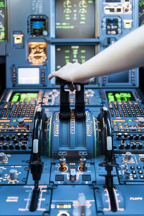 Airbus Cockpit #aviation #cockpit #pilot https://aviatortraining.net Pilot Student, Pilots Aviation, Airplane Wallpaper, Airline Pilot, Airplane Photography, Control Room, Flight Simulator, Commercial Aircraft, Civil Aviation