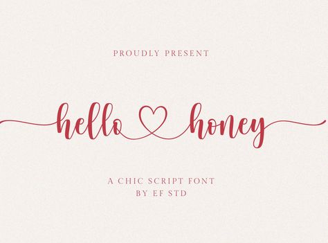 Hello Honey Font, Honey Font, Design Handwriting, Script Cursive, Script Fonts Design, Hello Honey, Typography Hand Lettering, Branding Wedding, Popular Fonts