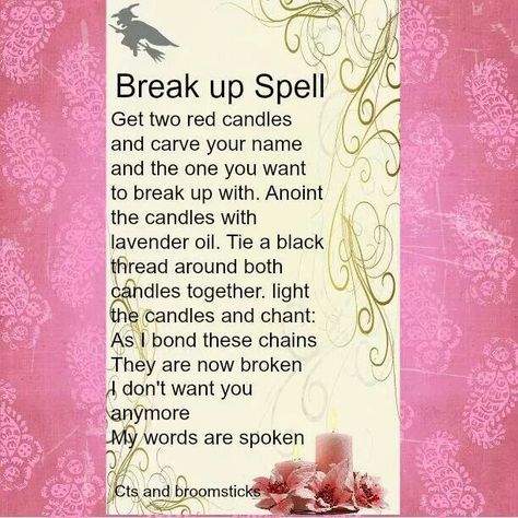 Spell For Breakup, Break Love Spell, Witchcraft Breakup Spell, Breakup Spell Jar, Breakup Spells Magic, Spells To Break Up A Couple, Spell To Break Up A Relationship, Break Up Spells Witchcraft, Break Them Up Spells