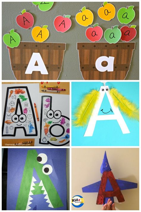 We found some fun letter A activities you can do with your kids to work on letter recognition and writing. Abc Activities, Alphabet Crafts, Alphabet Activities Preschool, Preschool Letters, Letter Activities, Letters For Kids, Alphabet Preschool, Letter A Crafts, Toddler Learning Activities