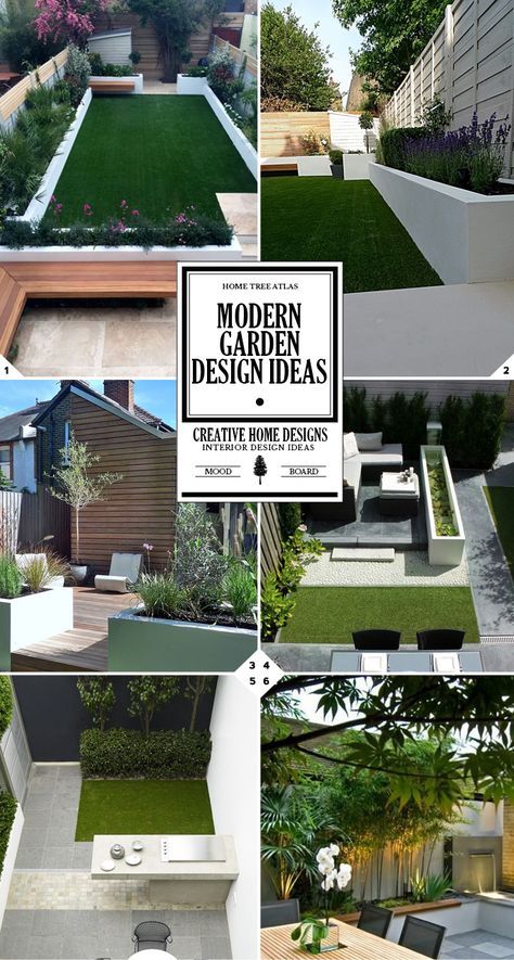 Rectangle Garden Design, Landscaping Modern, Modern Garden Design Ideas, Modern Pergola Designs, Garden Ideas Uk, Modern Gardens, Modern Patio Design, Garden Lounge, Modern Pergola