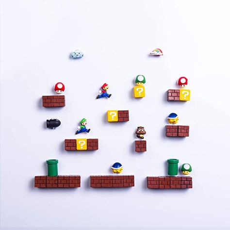 Amazon.com: 39 PCs 3D Super Mario Fridge Magnets Christmas Magnets Whiteboard Magnets 39 Full Combo Resin Cute & Fun Refrigerator Magnets Perfect for Ornaments Decoration : Home & Kitchen Peach Nintendo, Resin Fridge Magnets, Mario Und Luigi, Mario Room, Mario E Luigi, Magnet Toys, Mario Y Luigi, Super Mario And Luigi, Super Mario Birthday Party