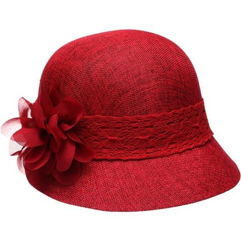 Red bucket hat