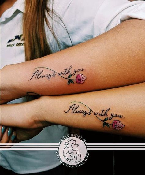 Sister Mother Tattoos, Mom And Daughter Rose Tattoos, Mum And Daughter Tattoo, Mother Daughter Tats, Mom And Daughter Tattoos Unique, Niece Tattoo, Mother Daughter Tattoo Ideas, Mother And Daughter Tattoos, Mommy Daughter Tattoos