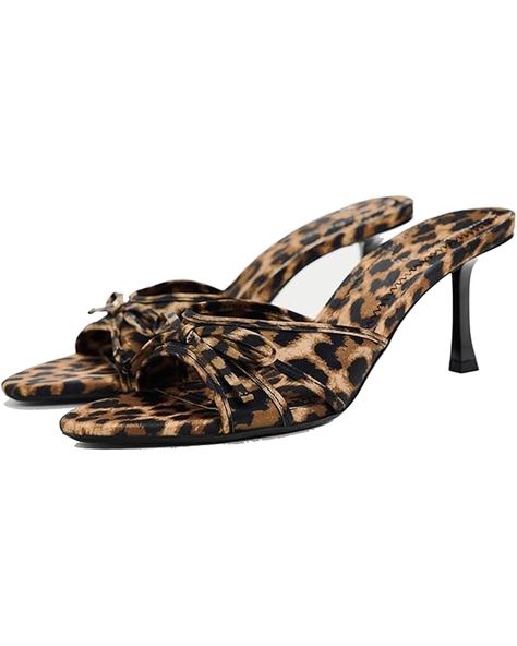 Amazon.com | MRKEWUNEY Womens Kitten Heels Bow Mesh Sandals Round Open Toe Slip On Low Slide Heeled Sandals for Daily Party Wedding Dress Shoes Leopard Size 40 | Heeled Sandals Leopard Kitten, Heels Bow, Party Wedding Dress, Wedding Dress Shoes, Wedding Sandals, Wedding Party Dresses, Heeled Sandals, Party Wedding, Open Toe