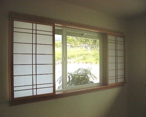 Shoji screen window covering Shoji Screen Window, Shoji Screen Design, Japanese Window Design, Shoji Window, Japanese Window, Japanese Room Divider, Interior Design Japanese, Round Gazebo, Japanese Inspired Bedroom