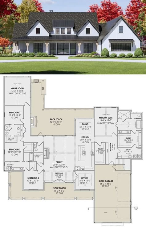 Ranch Floor Plans, Cute House Ideas, Barndo Plans, Home Character, Kitchen Floor Plan, New Home Essentials, House In The Country, Floor Plans Ranch, Affordable Homes