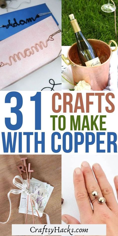 Discover the limitless possibilities with copper arts and craft ideas! From home decor crafts to gifts for friends, these projects will not only enhance your home but also showcase your artistic skills. Dive into the world of handmade jewelry and transform ordinary metal into stunning, wearable art. Copper Tape Crafts, Copper Crafts Ideas Diy Projects, Copper Wire Crafts Diy, Copper Wire Jewelry Diy, Copper Gift Ideas, Copper Pipe Art, Copper Diy Projects, Wire Macrame, Copper Jewelry Diy