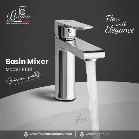 ''Add a touch of modern luxury to your bathroom with our beautifully crafted basin mixer'' BRAND: B Bagno MODEL: 8601 Full Brass Body Premium Quality Order Now! Contact: https://wa.me/+971502561990 #Basinmixer #faucet #basinfaucet #basintap #fourstars #bagno #bbagno Faucet Design, Water Closet, Sanitary Ware, Creative Poster, Basin Taps, Social Media Ideas, Creative Poster Design, Graphic Designing, Basin Mixer