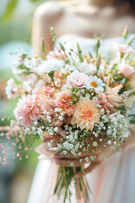 Fall in love with these 110+ gorgeous Baby's Breath wedding bouquets. Perfect for any bride, these bouquets will add a touch of elegance to your special day. #WeddingBouquets #BabysBreath #BridalStyle Classic Whimsical Wedding, Whimsical Bouquet Bridal, Whimsical Flower Bouquet, Wedding Flower Arrangements Spring, Whimsical Bridal Bouquet, Whimsical Wedding Bouquet, Wedding Bouquets Winter, Whimsical Bouquet, Spring Bridal Bouquet