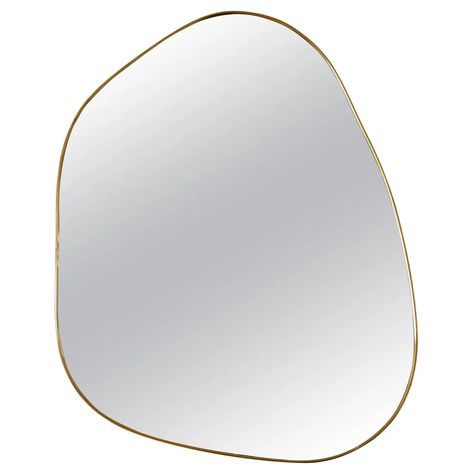 Organic Brass Frame Mirror For Sale at 1stDibs | mirror with brass frame, organic brass mirror, brass framed wall mirror Organic Mirror, Damac Hills, Metal Mirrors, Modern Floor Mirrors, Curved Mirror, Mirror Style, Contemporary Bohemian, Mirror Photography, Floor Standing Mirror