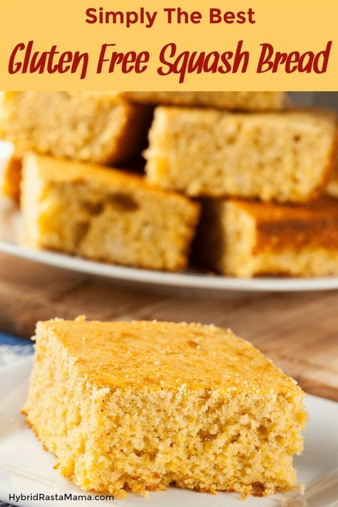 It’s a bird, it’s a plane, it’s…. Gluten Free Squash Bread! This crazy easy recipe can be made in a matter of minutes and makes a great replacement for cornbread! Most people can hardly tell the difference. Butternut squash is the main player in this healthy squash bread recipe that will become a family favorite after just one bit. #glutenfreebread #squashbread #butternutsquash #breadrecipes #glutenfreerecipes From HybridRastaMama.com Squash Bread Recipe, Gem Squash, Non Processed Foods, Squash Bread, Gluten Free Bread Recipes, Yeast Free Breads, Whole Food Meals, Grain Free Bread, Gluten Free Recipes Bread