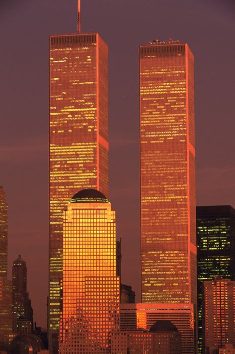 Orange Aesthetic, Twin Towers, Trade Center, World Trade, World Trade Center, City Aesthetic, Night In, My Aesthetic, Cyberpunk