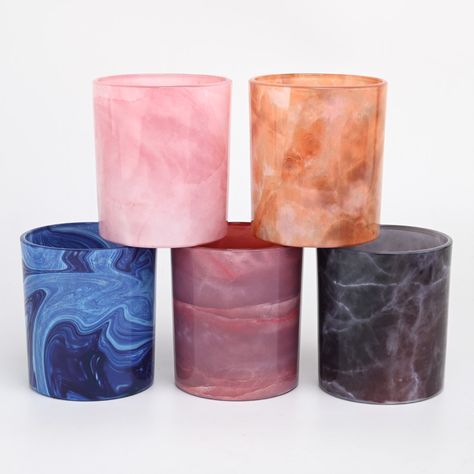 New 300ml glass printing candle holder empty jar supplier Candle Jars Wholesale, Glass Candle Jars, Candle Vessels, Candle Lite, Empty Jar, Glass Jar Candles, Glass Printing, Pink Marble, Glass Vessel