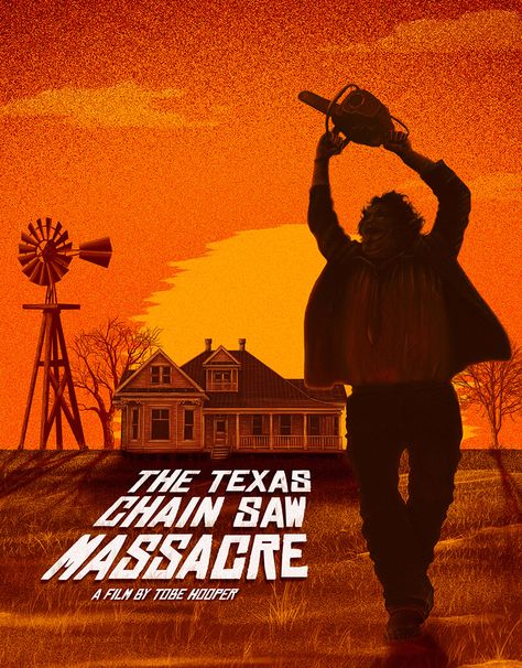 The Texas Chainsaw Massacre, Orange Slasher Movies, Horror Movie Icons, Horror Artwork, Texas Chainsaw, Best Horror Movies, Horror Posters, Retro Horror, Horror Movie Art, Horror Stuff