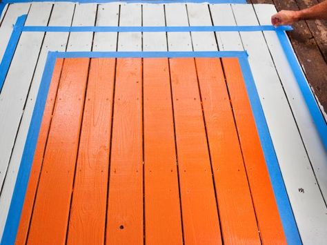 Painted Deck, Painted Porch Floors, Deck Rug, Outdoor Deck Decorating, Deck Paint, Porch Rug, Stenciled Floor, Porch Flooring, Cool Deck