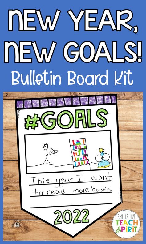 This resource contains all the items you need to create a bulletin board display for New Year Goals. Your students will love sharing what their goals are for this new year writing activity. These activities come differentiated and will work well during Writing Workshop. New Year’s Resolution Bulletin Board Ideas, Resolution Bulletin Board, Goal Setting Bulletin Board, New Year Writing, Projects For Preschool, New Years Goals, Interactive Bulletin Boards, New Years Activities, Sensory Art