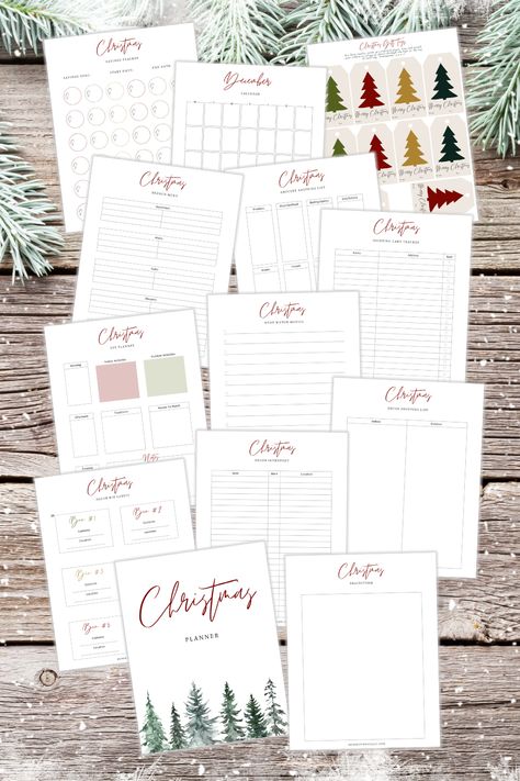 Plan Christmas All Year, Christmas Binder Printables Free, Christmas Gift Planner Printable Free, Free Christmas Planner Printables, Christmas Planner Ideas, Holiday Planner Printables Free, Christmas Budget Printable, Free Happy Planner Printables, Christmas Planner Printables Free